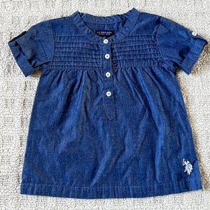 U.S. Polo Association Girls Henley Top - Size 2T